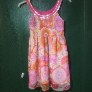 *** Pink Sleeveless Sheer Cover-Up Dress
